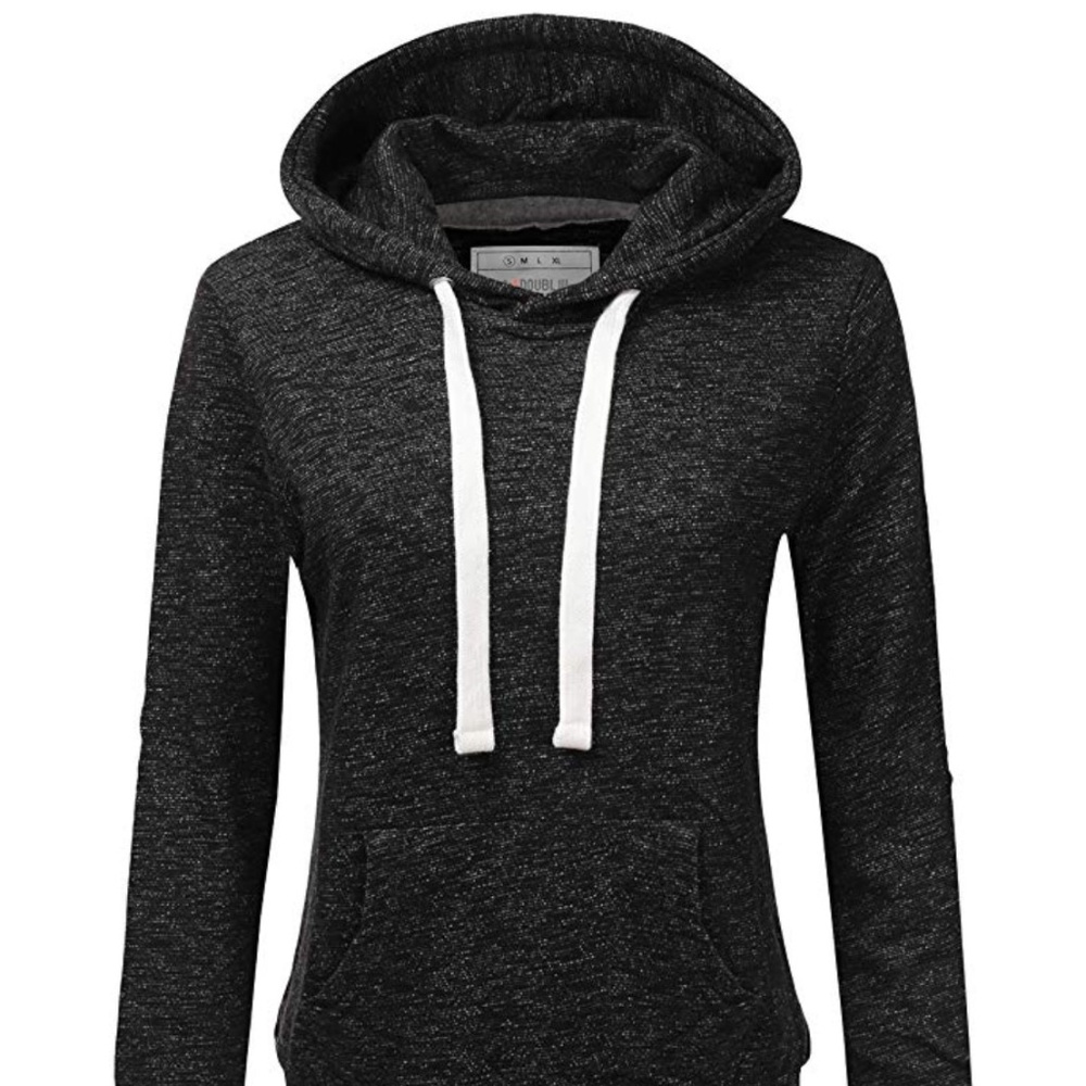 Black Lightweight Womens Hoodie